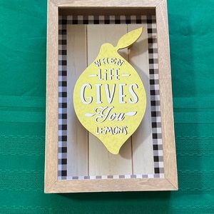 “When Life Gives You Lemons” Wooden Framed Art